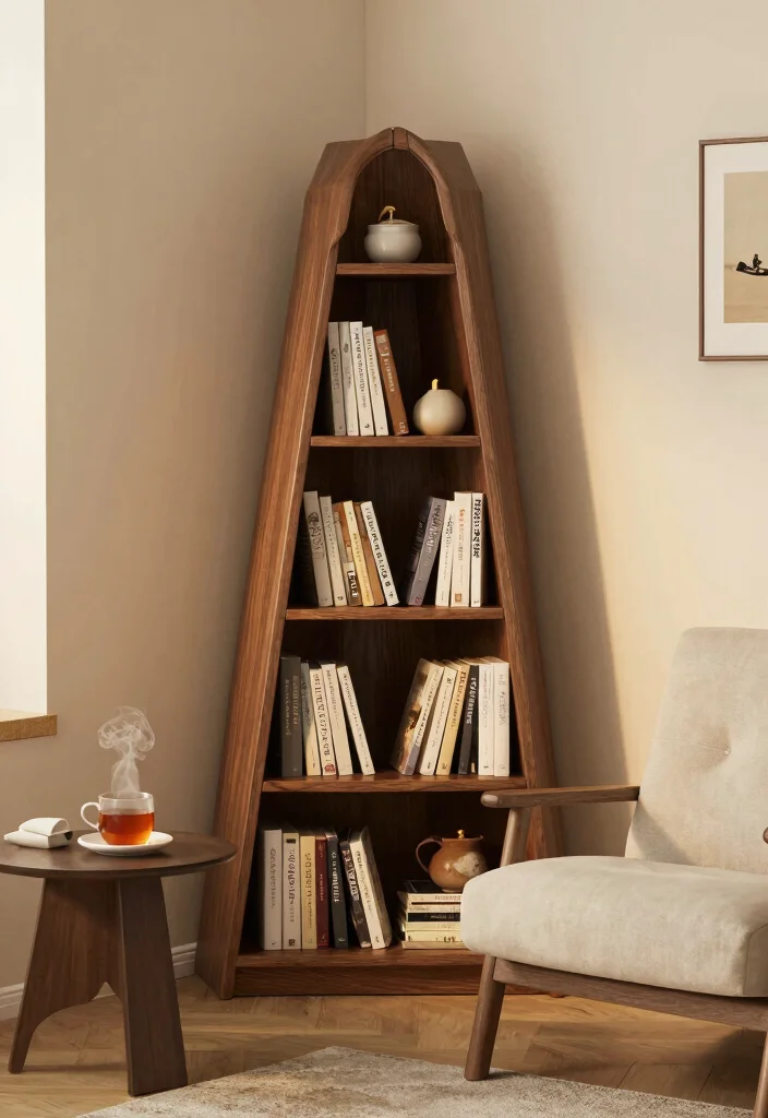 16 Apartment Bookshelf Ideas That Maximize Small Spaces - 3. Corner Bookshelves: Turn Unused Spaces into Storage 1