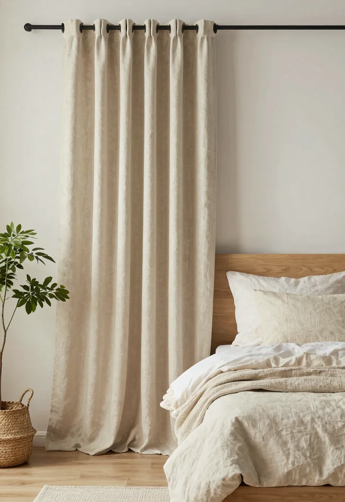 16 Blackout Curtains Bedroom 2026 Trending Ideas for the Best Sleep Ever - 4. Linen Blends for Textural Beauty 1