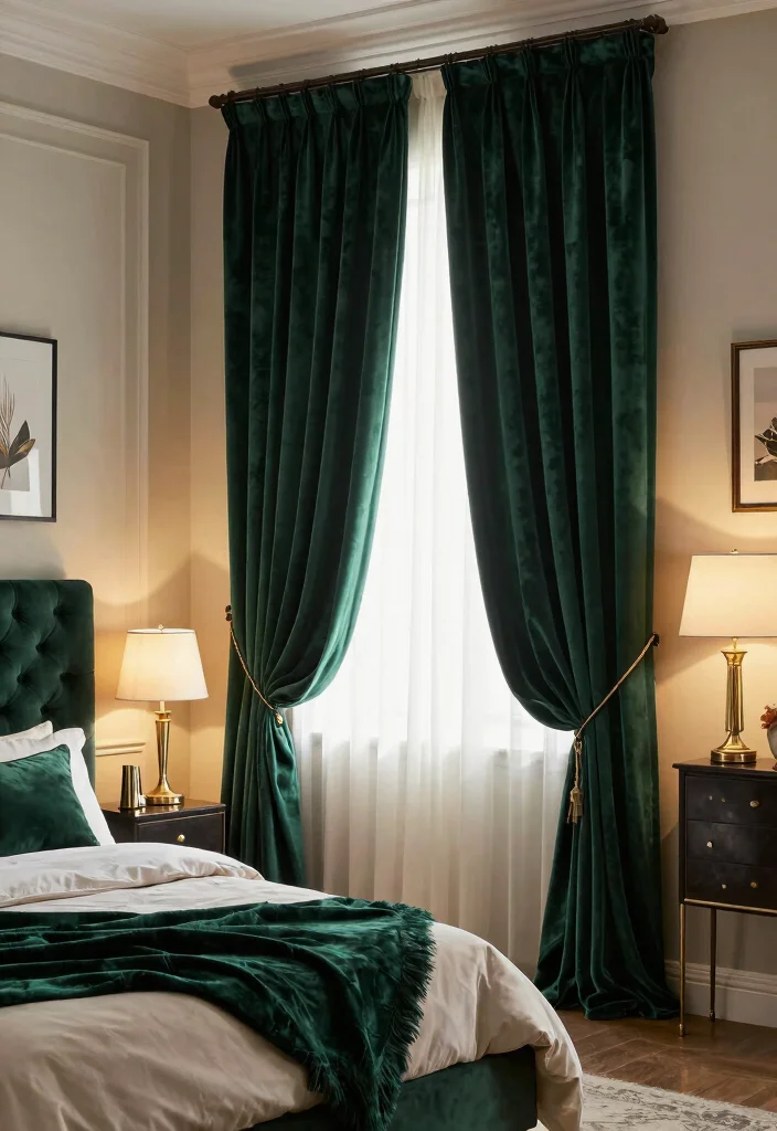 16 Blackout Curtains Bedroom 2026 Trending Ideas for the Best Sleep Ever - 5. Velvet Elegance for Luxurious Vibes 1
