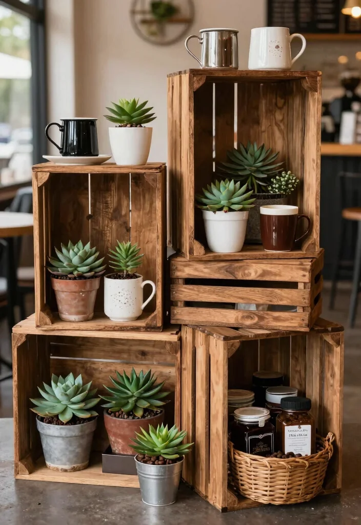16 Coffee Stand 2026 Trending Ideas That Look Cafe Inspired 1 16 Coffee Stand 2026 Trending Ideas That Look Cafe Inspired - 1. Vintage Wooden Crate Stand 1