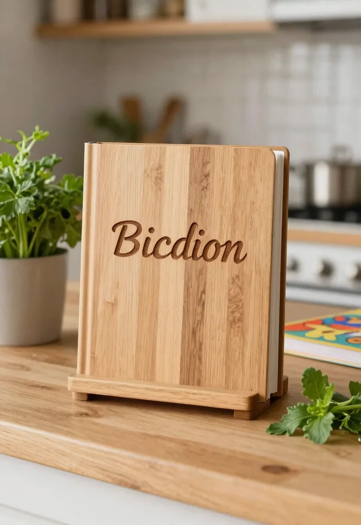 16 Cook Book Stand Ideas That Look Cute & Practical - 14. Personalized Cookbook Stand 1