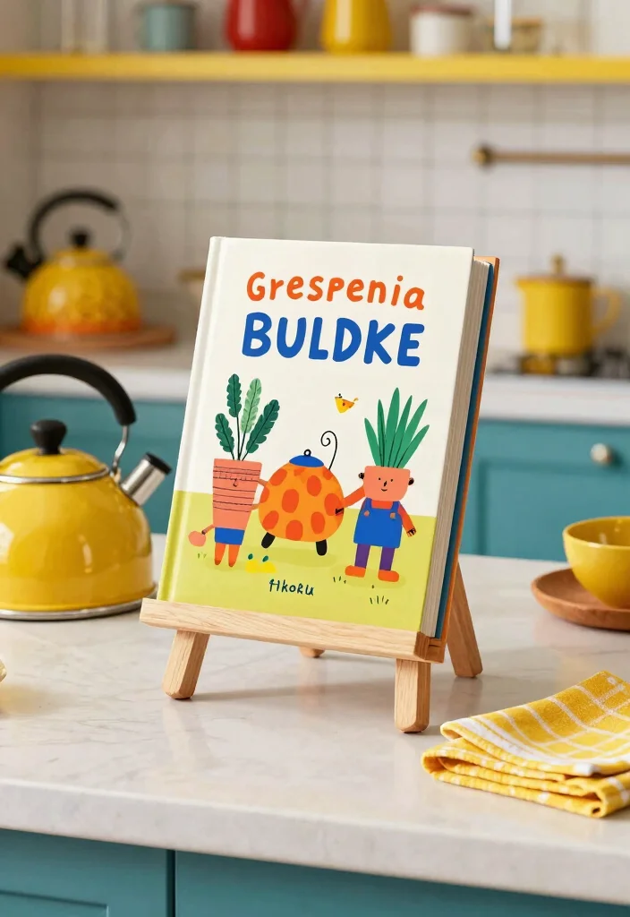 16 Cook Book Stand Ideas That Look Cute & Practical - 7. Charming Easel-Style Stand 1