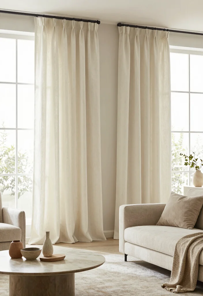 16 Curtains for Drawing Room Ideas That Impress Guests 52 16 Curtains for Drawing Room Ideas That Impress Guests - 12. Textured Layers 1