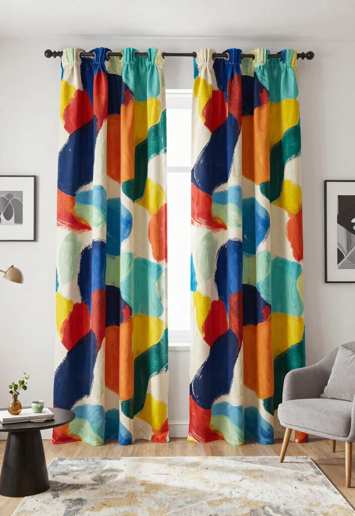 16 Curtains for Drawing Room Ideas That Impress Guests 53 16 Curtains for Drawing Room Ideas That Impress Guests - 13. Artistic Prints 1