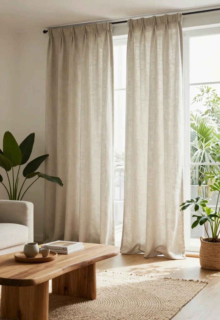 16 Curtains for Drawing Room Ideas That Impress Guests 35 16 Curtains for Drawing Room Ideas That Impress Guests - 5. Eco-Friendly Textiles 1