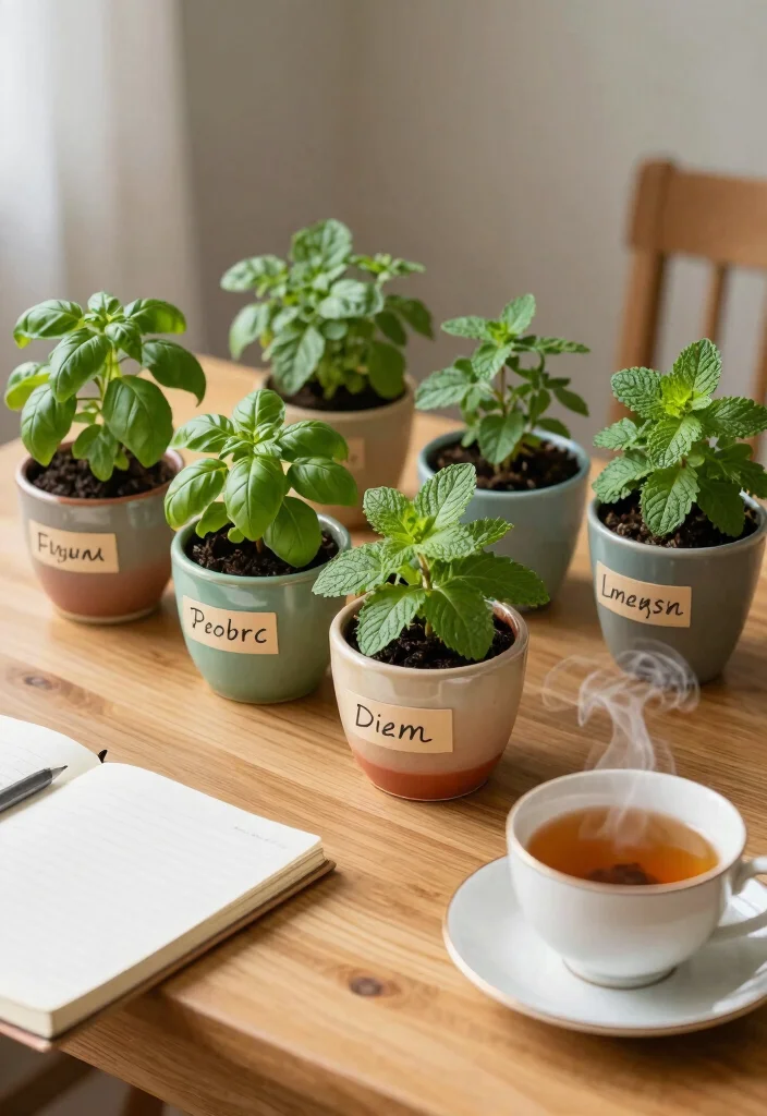 16 Desk Setup Green Ideas With Fresh Plant Vibes 12 16 Desk Setup Green Ideas With Fresh Plant Vibes - 2. Create a Mini Herb Garden 1