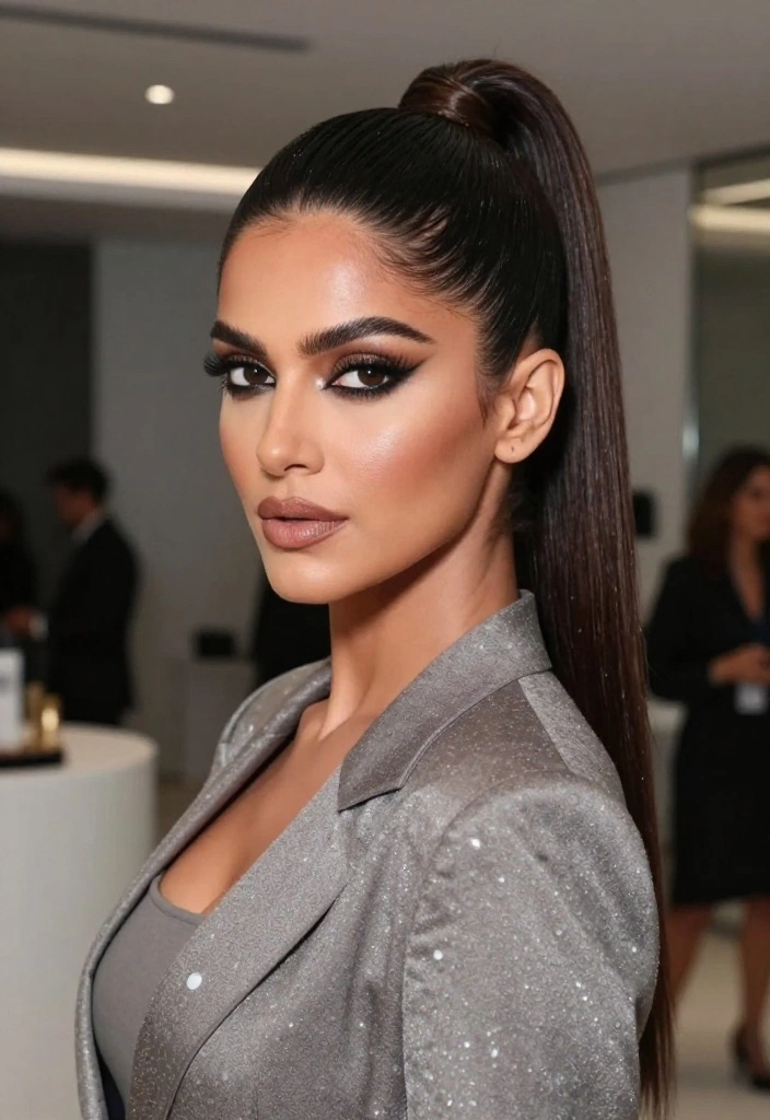 16 Hairstyles Red Carpet Ideas That Steal the Spotlight - 4. Sleek High Ponytail 1