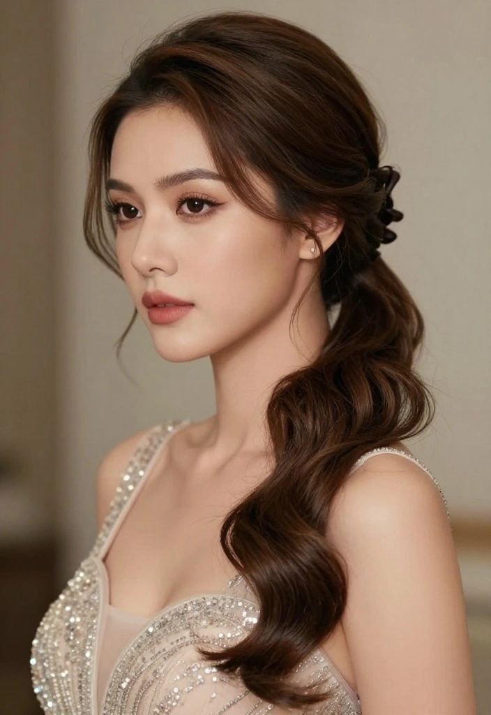 16 Hairstyles Red Carpet Ideas That Steal the Spotlight - 6. Half-Up, Half-Down Twist 1