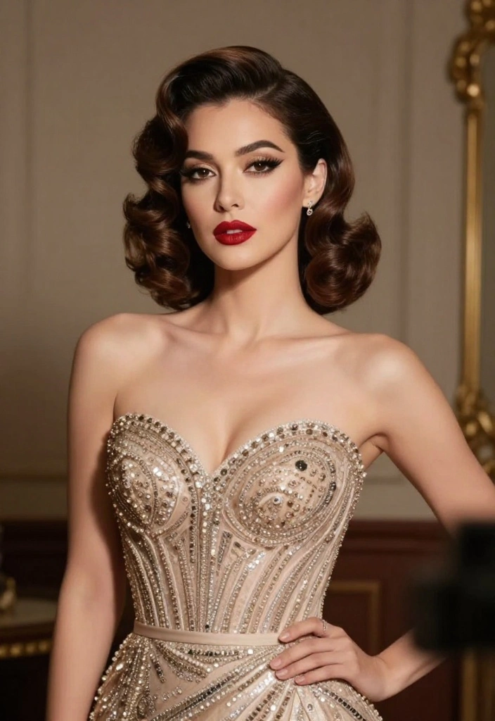 16 Hairstyles Red Carpet Ideas That Steal the Spotlight - 9. Retro Waves 1