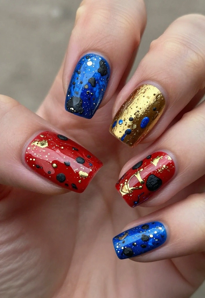16 Lava Lamp Nail Art Ideas That Look Retro Cool - 10. Abstract Lava 1