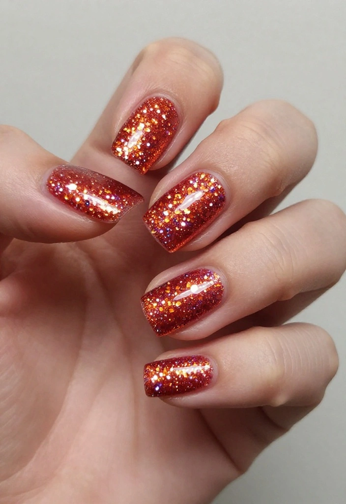 16 Lava Lamp Nail Art Ideas That Look Retro Cool - 4. Glitter Lava 1