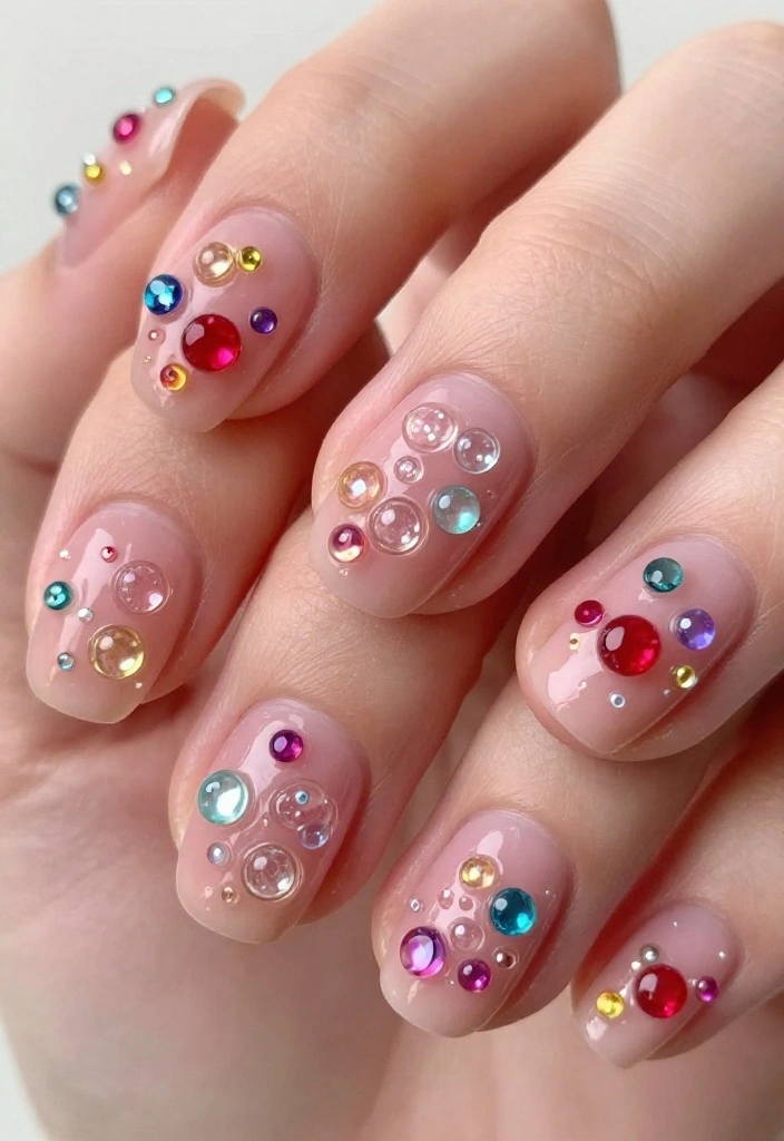 16 Lava Lamp Nail Art Ideas That Look Retro Cool - 8. Lava Bubbles 1