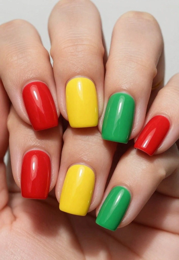 16 Lava Lamp Nail Art Ideas That Look Retro Cool - 9. Color Blocked Lava 1