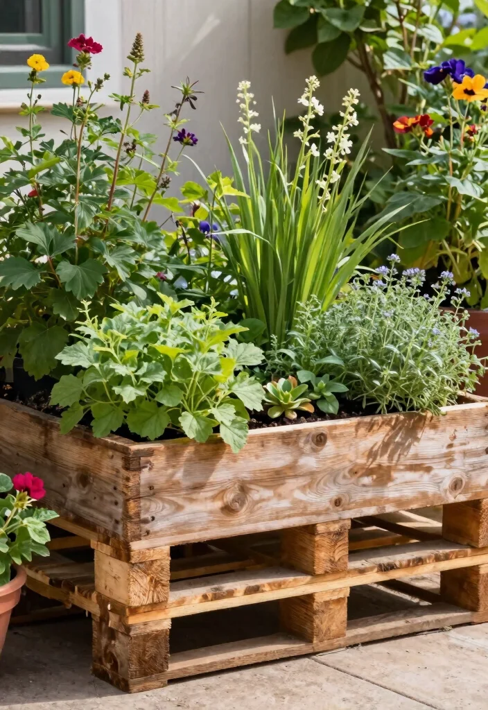 16 Outdoor Plant Stand Ideas That Elevate Your Garden - 10. Pallet Planters 1