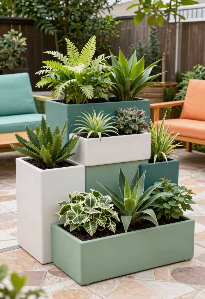 16 Outdoor Plant Stand Ideas That Elevate Your Garden - 16. Customizable Modular Planters 1
