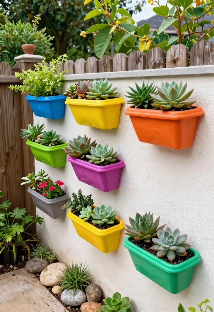 16 Outdoor Plant Stand Ideas That Elevate Your Garden - 5. Wall-Mounted Planters 1