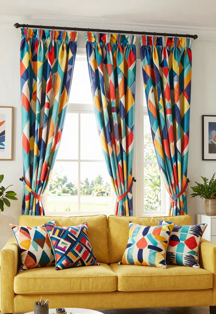 16 Pencil Pleat Curtains Ideas With Timeless Elegance 24 16 Pencil Pleat Curtains Ideas With Timeless Elegance - 4. Bold Patterns and Prints 1