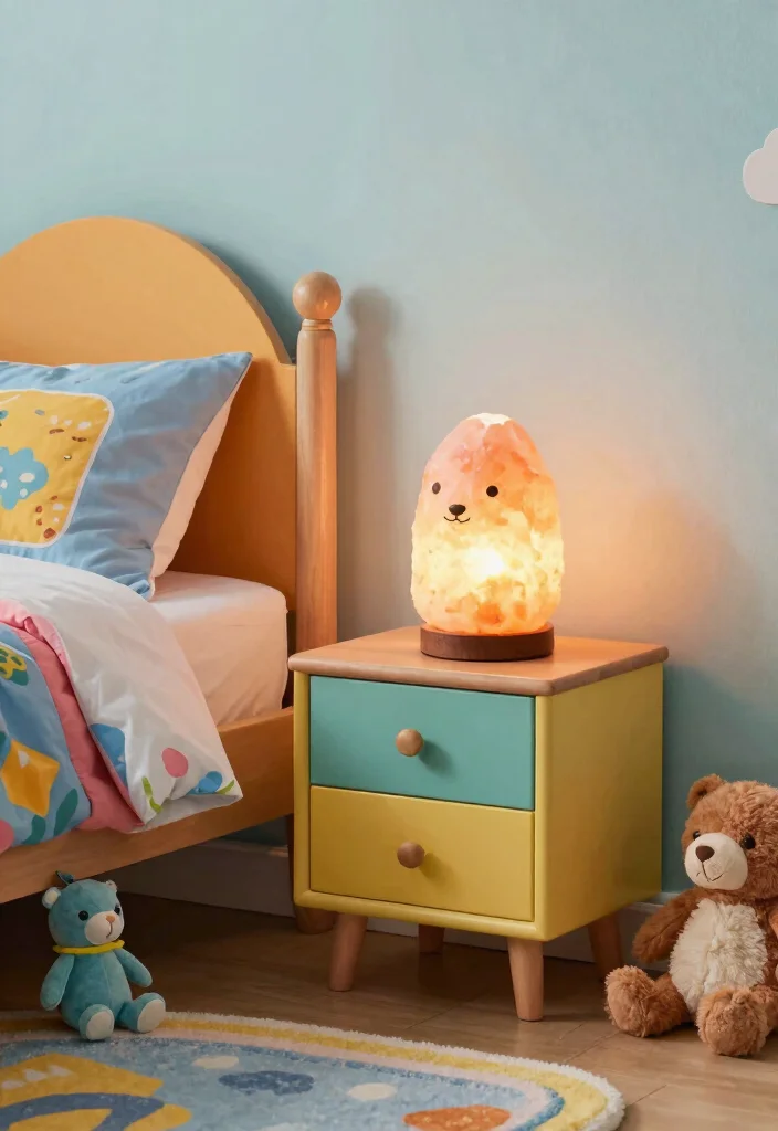 16 Salt Lamp Aesthetic Ideas for Cozy Vibes - 10. Kids' Room Comfort 1