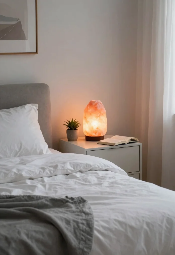 16 Salt Lamp Aesthetic Ideas for Cozy Vibes - 3. Bedside Serenity 1