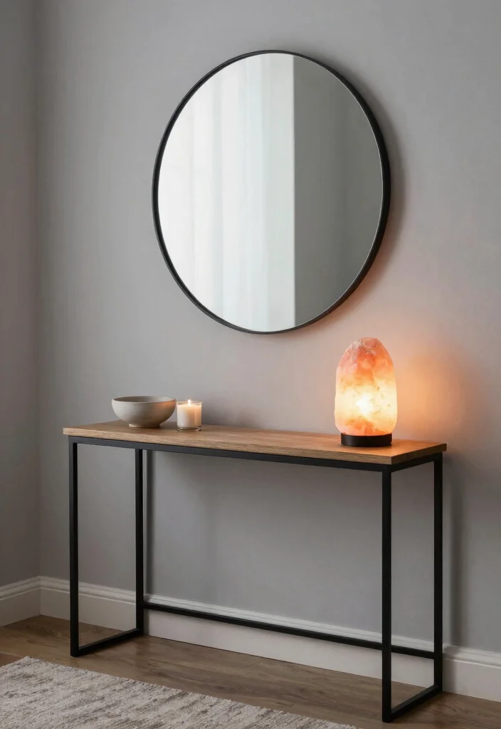 16 Salt Lamp Aesthetic Ideas for Cozy Vibes - 4. Entryway Glow 1