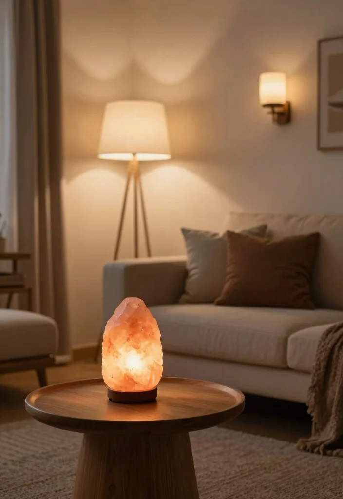 16 Salt Lamp Aesthetic Ideas for Cozy Vibes - 8. Layered Lighting Techniques 1