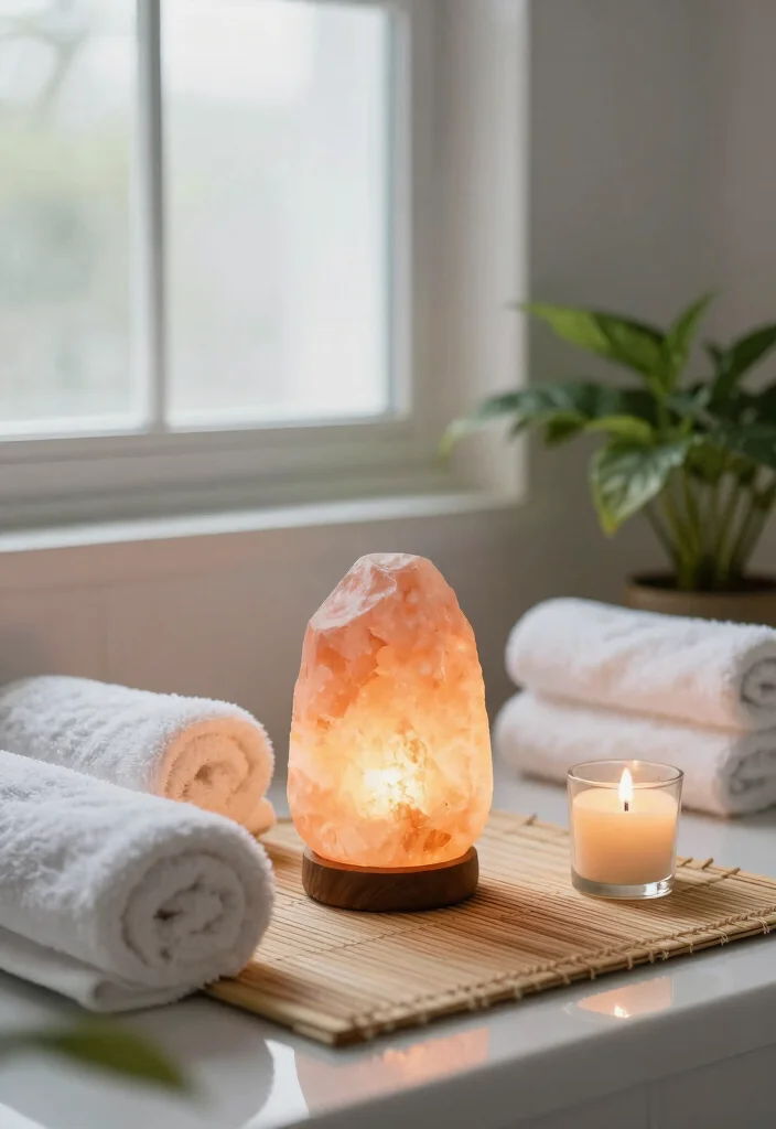 16 Salt Lamp Aesthetic Ideas for Cozy Vibes - 9. Natural Spa Vibes 1