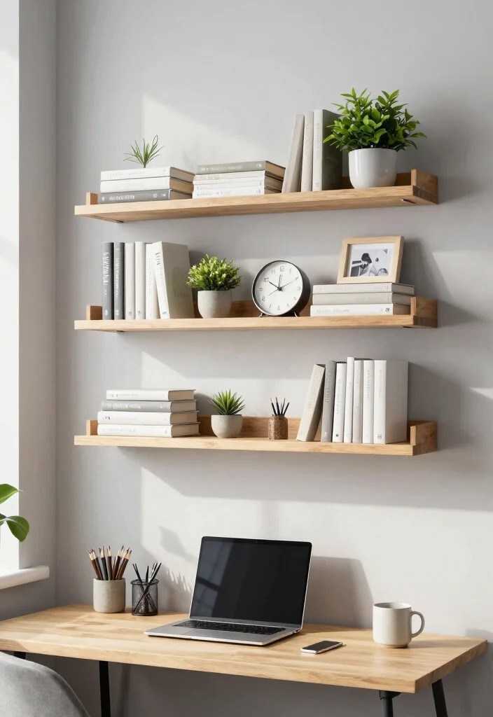 16 Small Desk Setup 2026 Trending Ideas That Maximize Productivity 1 16 Small Desk Setup 2026 Trending Ideas That Maximize Productivity - 1. Floating Shelves for Vertical Storage 1