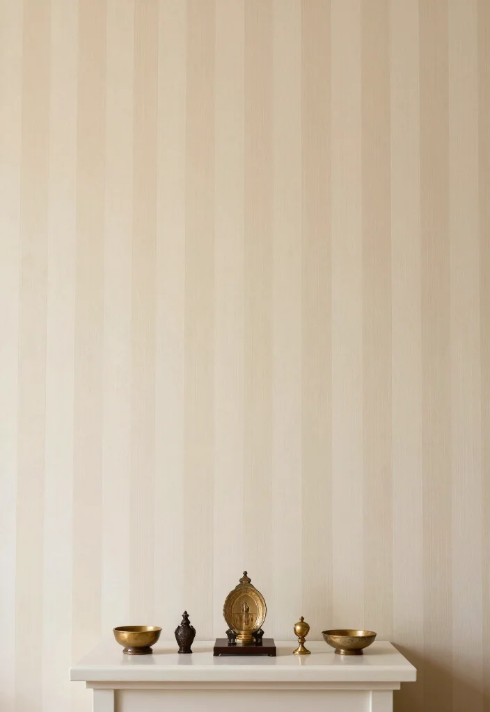 16 Wallpaper for Mandir Wall Ideas With Elegant Detail 53 16 Wallpaper for Mandir Wall Ideas With Elegant Detail - 13. Minimalist Lines and Stripes 1