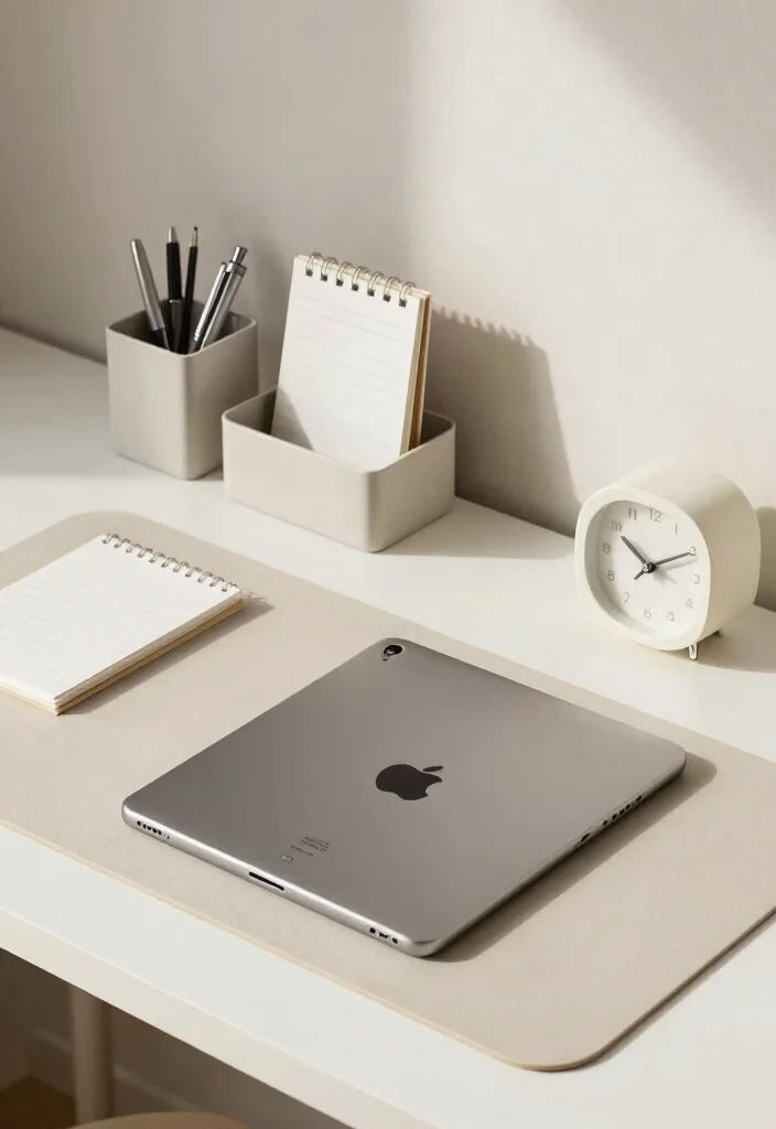 17 Apple Desk Setup Ideas That Look Clean & Minimal - 6. Minimalist Desk Accessories 1