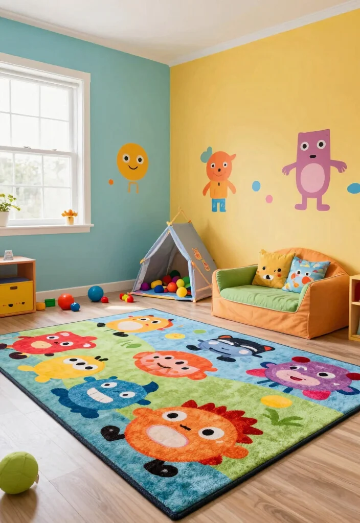 17 Kids Room Carpet Ideas That Are Soft & Fun 57 17 Kids Room Carpet Ideas That Are Soft & Fun - 17. Fun Character Rugs 1