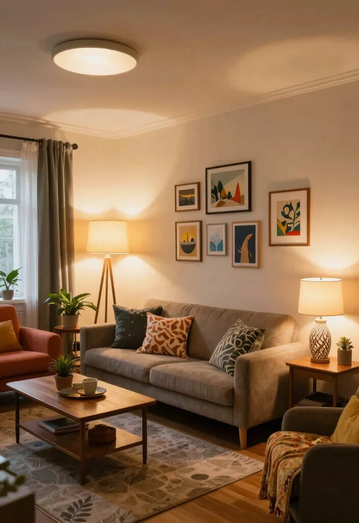 17 Lamp in Living Room Ideas That Light Up Beautifully 54 17 Lamp in Living Room Ideas That Light Up Beautifully - 14. Layered Lighting Solutions 1