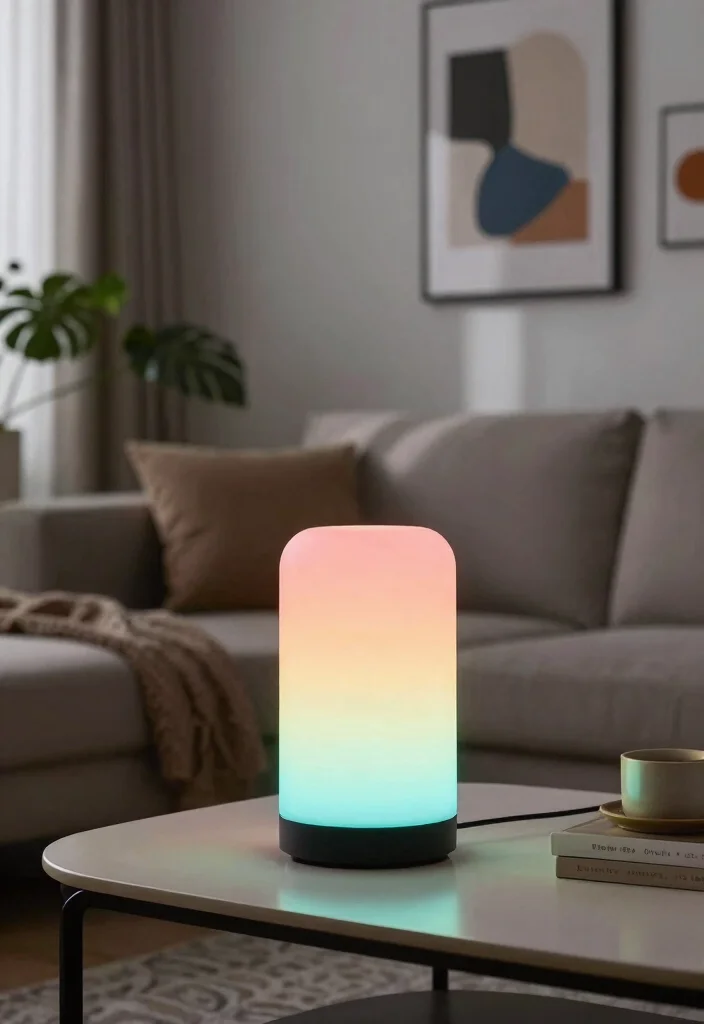 17 Lamp in Living Room Ideas That Light Up Beautifully 57 17 Lamp in Living Room Ideas That Light Up Beautifully - 17. Mood-Enhancing Color-Changing Lamps 1