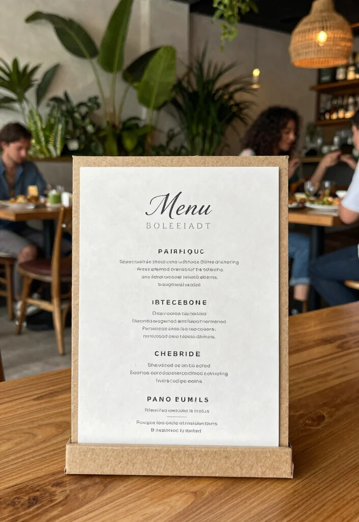 17 Menu Stand Design Ideas That Grab Attention - 16. Eco-Friendly Alternatives 1