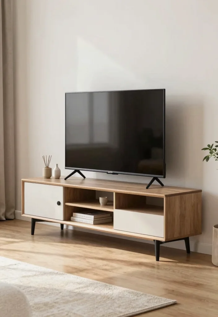 17 TV Stand 2026 Trending Ideas That Elevate Your Living Room - 14. Compact TV Stand: Perfect for Tiny Living 1