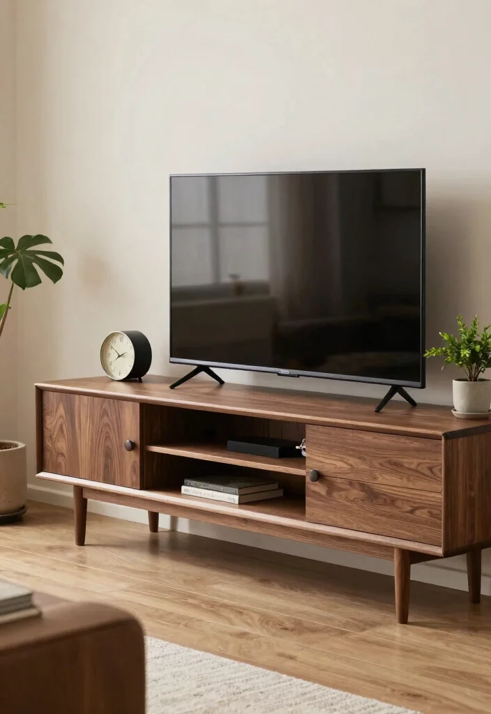 17 TV Stand 2026 Trending Ideas That Elevate Your Living Room - 7. Mid-Century Modern TV Stand: Retro Appeal 1
