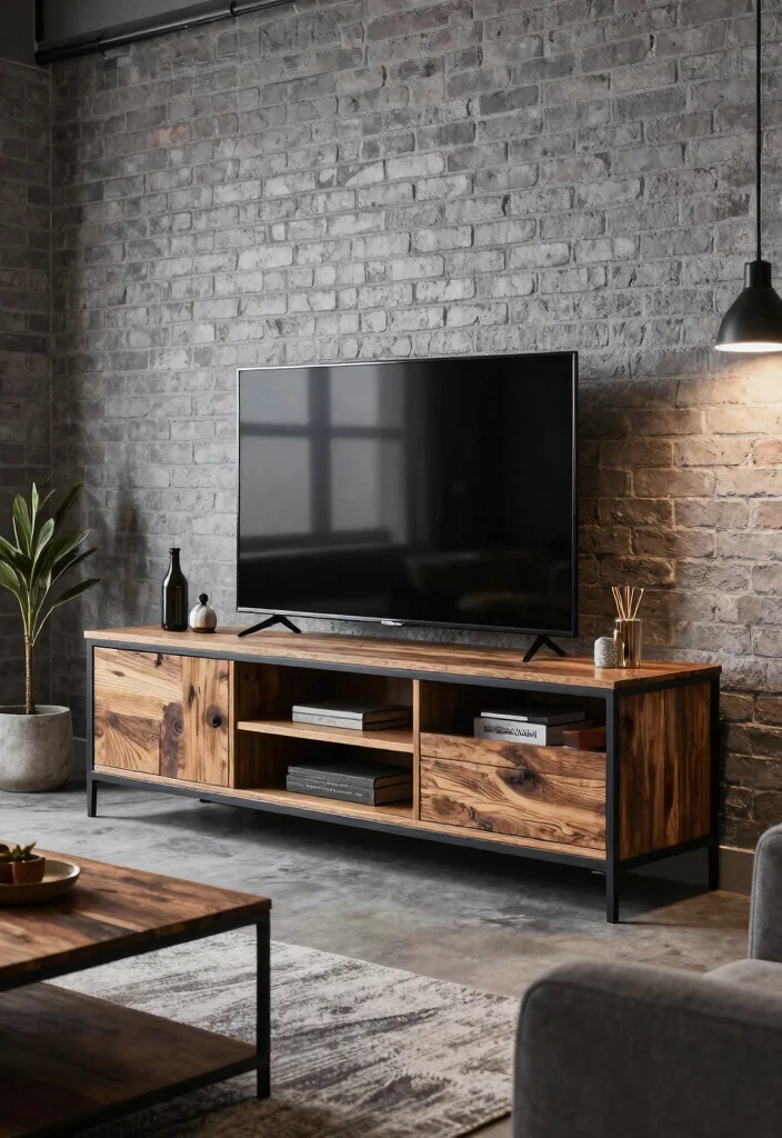 17 TV Stand 2026 Trending Ideas That Elevate Your Living Room - 9. Industrial Style TV Stand: Urban Edge 1