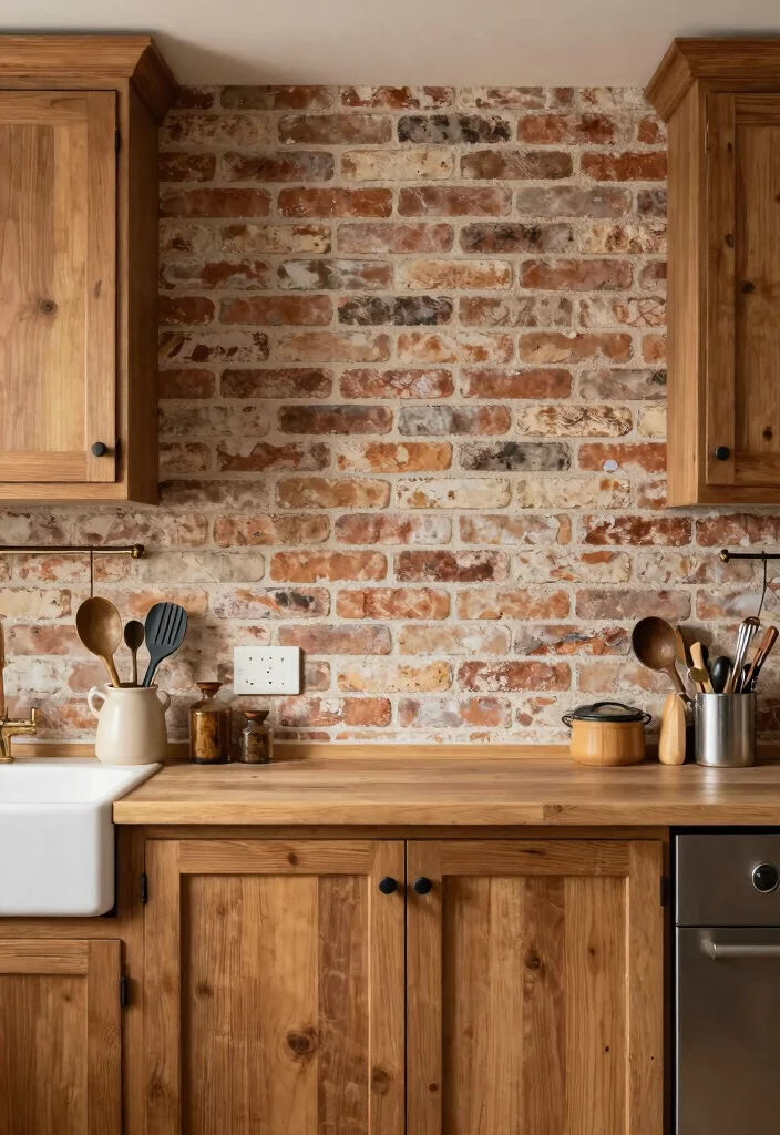 18 Brick Wall Wallpaper Ideas That Add Urban Edge - 15. Rustic Farmhouse Vibe 1
