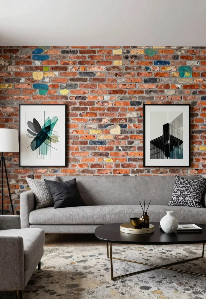18 Brick Wall Wallpaper Ideas That Add Urban Edge - 17. Artistic Brick Wall Designs 1