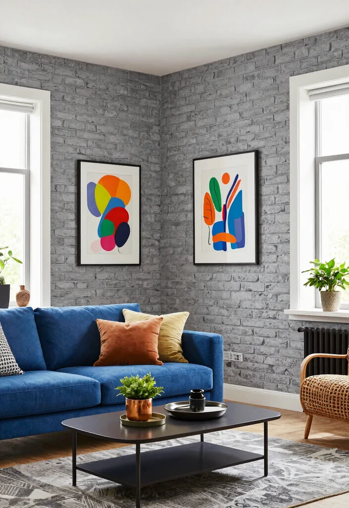 18 Brick Wall Wallpaper Ideas That Add Urban Edge - 3. Gray Brick for Modern Touch 1