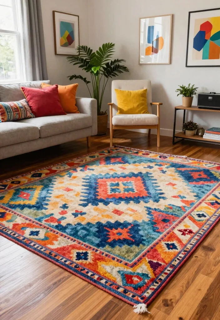 18 Carpet Trends 2026 Ideas You'll See Everywhere - 2. Colorful Area Rugs 1