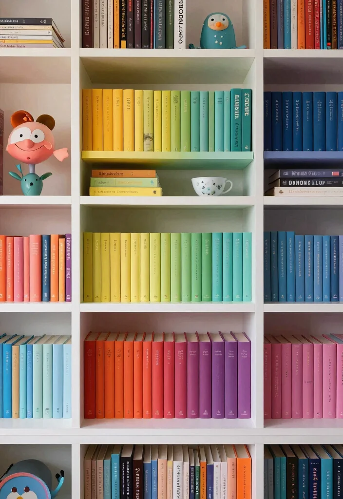 18 Fantasy Bookshelf Decor Ideas That Feel Magical - 14. Color Coding Your Collection 1
