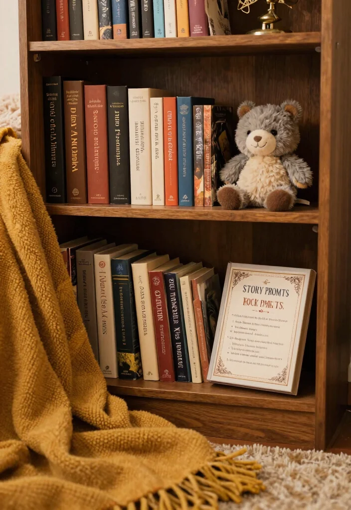 18 Fantasy Bookshelf Decor Ideas That Feel Magical - 16. Storytelling Corner 1