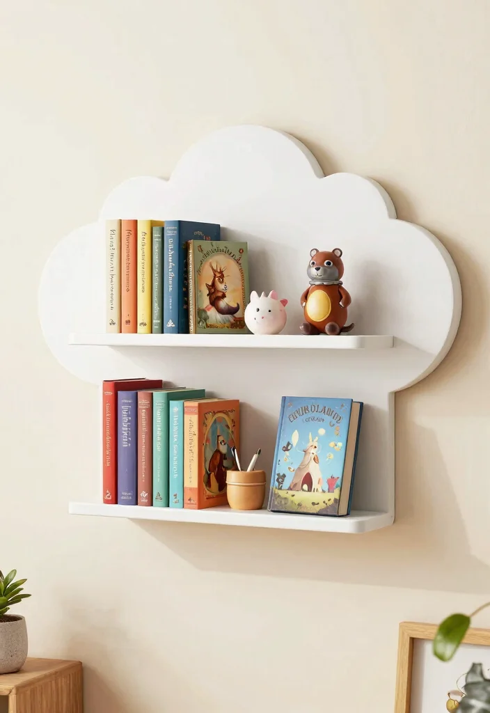 18 Fantasy Bookshelf Decor Ideas That Feel Magical - 18. Whimsical Wall Shelves 1