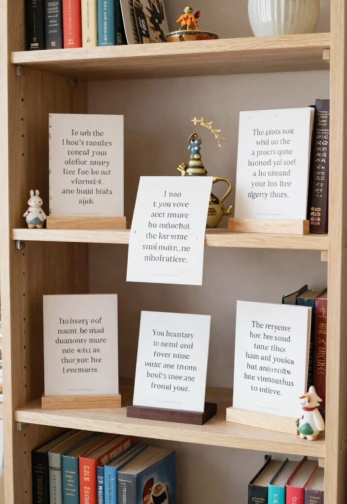18 Fantasy Bookshelf Decor Ideas That Feel Magical - 7. Literary Quotes 1
