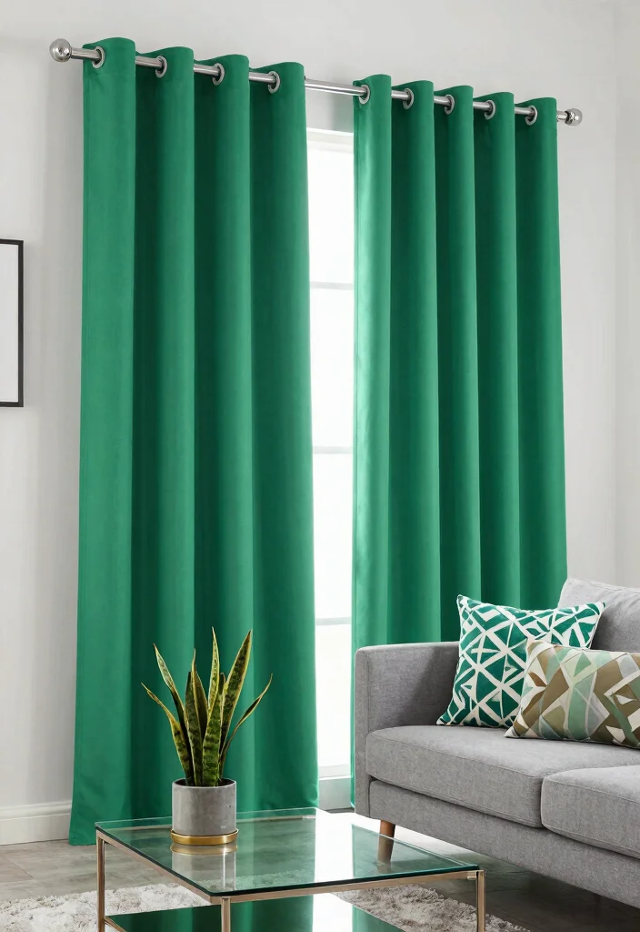 18 Green Living Room Curtains Ideas With Earthy Vibes - 3. Recycled Polyester Options 1