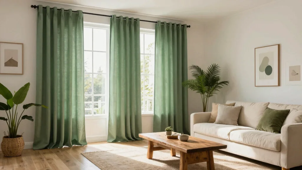 18 Green Living Room Curtains Ideas With Earthy Vibes