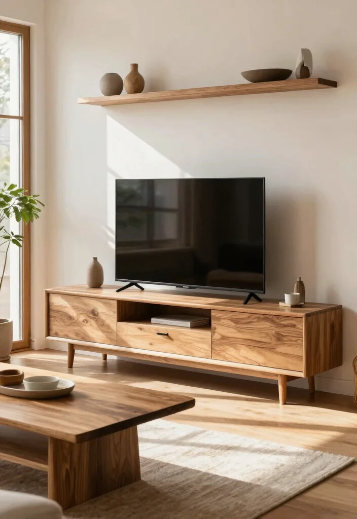 18 Modern TV Stand Living Rooms Ideas That Look Sleek 63 18 Modern TV Stand Living Rooms Ideas That Look Sleek - 13. Wooden Accents 1