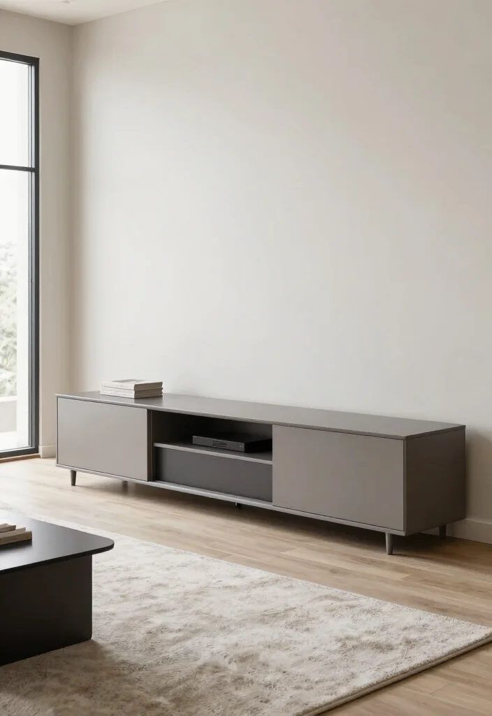 18 Modern TV Stand Living Rooms Ideas That Look Sleek 2 18 Modern TV Stand Living Rooms Ideas That Look Sleek - 2. Integrated Media Storage 1