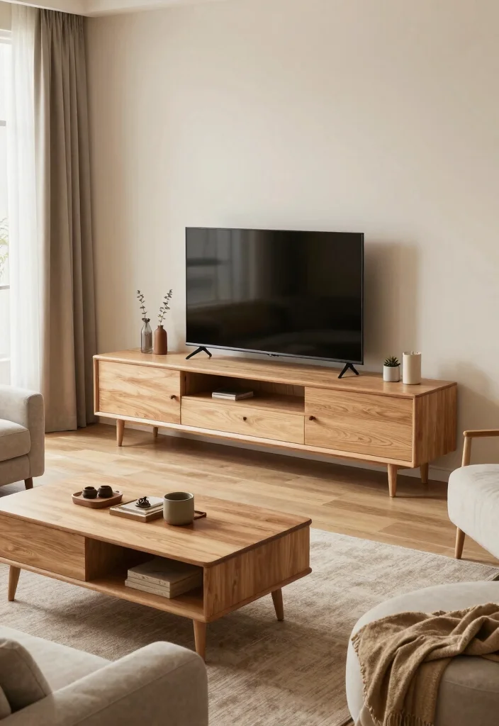 18 Modern TV Stand Living Rooms Ideas That Look Sleek 4 18 Modern TV Stand Living Rooms Ideas That Look Sleek - 4. Multi-Functional Furniture Pieces 1