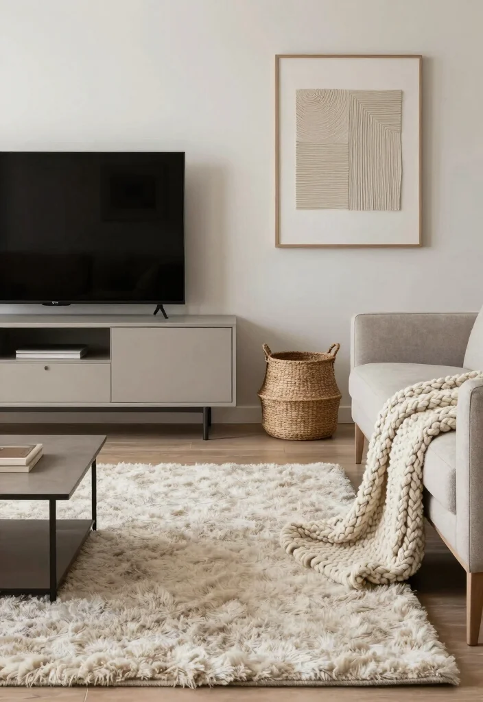 18 Modern TV Stand Living Rooms Ideas That Look Sleek 6 18 Modern TV Stand Living Rooms Ideas That Look Sleek - 6. Incorporating Textures 1